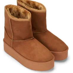 SHOES Tulle dame bamsestøvler 6432 - Camel Outlet