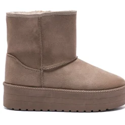 SHOES Tulle dame bamsestøvler 6432 - Kaki Sale