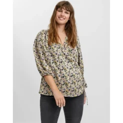 Vero Moda Curve dame bluse VMMINTI - Birch Hot