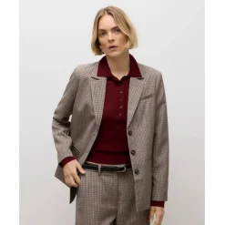 Vero Moda DAME BLAZER AWSIMMA - Beaver Fur Black and Root Beer Best