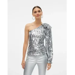 Vero Moda dame bluse VMEFI - Silver Colour Outlet