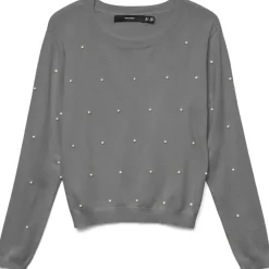 Vero Moda DAME BLUSE VMGLORY - Medium grey melange New