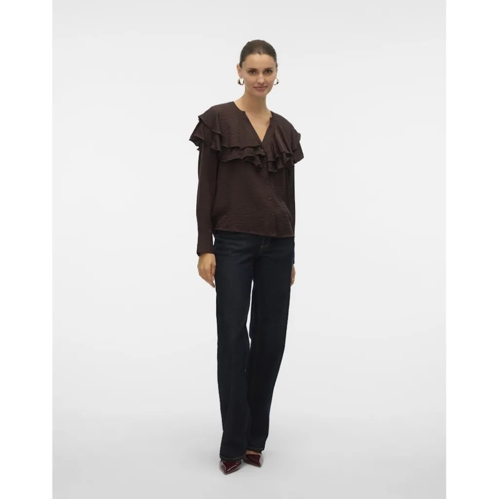 Vero Moda dame bluse VMLIZZI - Chocolate Torte Discount