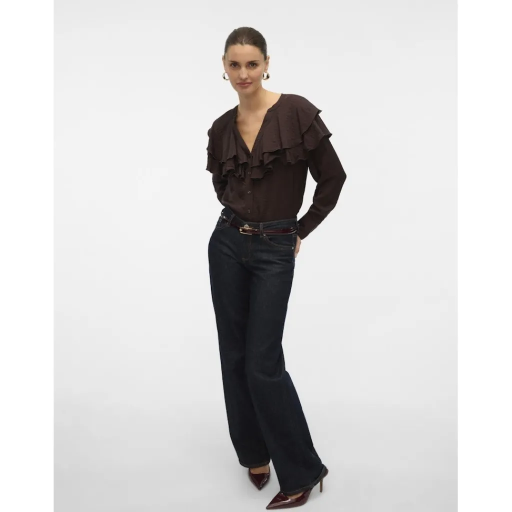 Vero Moda dame bluse VMLIZZI - Chocolate Torte Discount