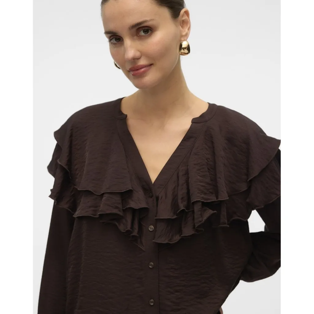 Vero Moda dame bluse VMLIZZI - Chocolate Torte Discount