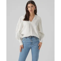 Vero Moda dame bluse VMSANI - Snow white Sale