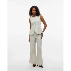 Vero Moda DAME BUKSER VMMIKELA - Birch Melange New