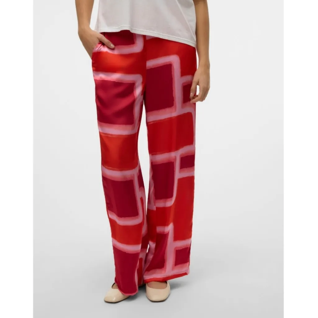 Vero Moda dame bukser VMREBA - Fiery Red Silba New