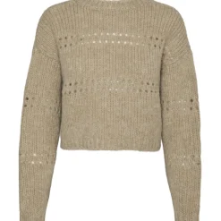 Vero Moda dame cardigan VMADELINA - Silver Mink W. MELANGE Clearance