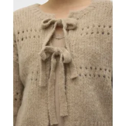Vero Moda dame cardigan VMADELINA - Silver Mink W. MELANGE Clearance