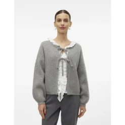 Vero Moda dame cardigan VMBOW - Medium grey melange Clearance
