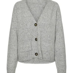 Vero Moda DAME CARDIGAN VMBOOM - Light Grey Melange