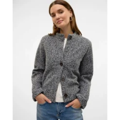 Vero Moda dame cardigan VMHAYLI - Light Grey Melange Dark grey melange Outlet