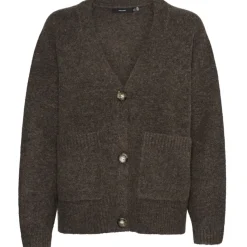 Vero Moda DAME CARDIGAN VMBOOM - Chocolate Torte Melange New