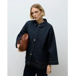 Vero Moda DAME JAKKE AWVERENA - Dark Blue Denim Rinse Clearance