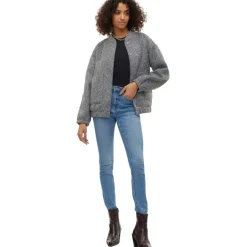 Vero Moda dame jakke VMAMBER - Medium grey melange Online
