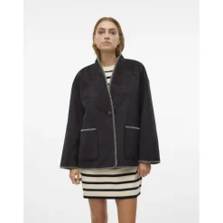 Vero Moda dame jakke VMLIVA - Black WHITE DETAIL Sale