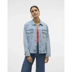 Vero Moda dame jakke VMTESSA - Light Blue Denim Detail RA339 Discount