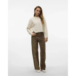 Vero Moda dame jeans VMTESSA - Silver Mink LEOPARD Discount