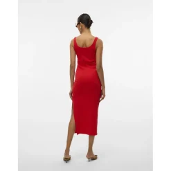 Vero Moda dame kjole VMCHLOE - Fiery Red Clearance