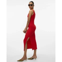 Vero Moda dame kjole VMCHLOE - Fiery Red Clearance
