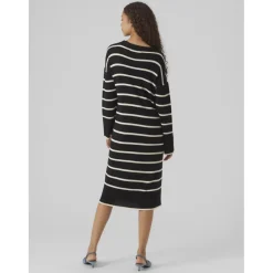Vero Moda dame kjole VMJOANA - Black Stripes W. Birch Sale
