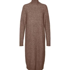 Vero Moda dame kjole VMKADEN - Brown Lentil MELANGE