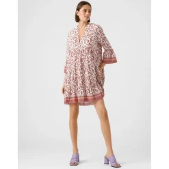 Vero Moda dame kjole VMMILAN - Georgia Peach Mira Hot