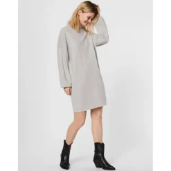 Vero Moda dame kjole VMNANCY - Light Grey Melange Outlet