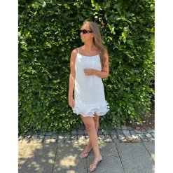 Vero Moda DAME KJOLE VMNOVA - Snow white Hot