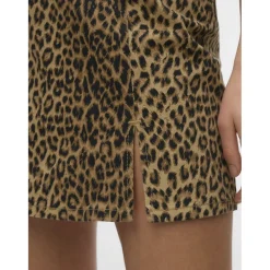 Vero Moda dame nederdel VMNELLY - Silver Mink LEOPARD Outlet