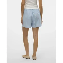 Vero Moda dame shorts VMCHARLOTTE - Airy Blue Stripes Cloud dancer/twill New