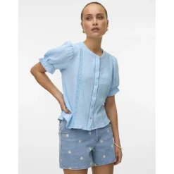 Vero Moda DAME SHORTS VMTESS - Light Blue Denim Clearance