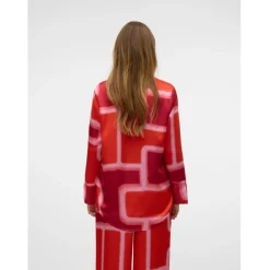 Vero Moda dame skjorte VMREBA - Fiery Red Silba New