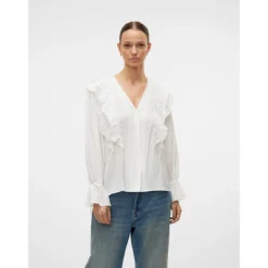 Vero Moda dame skjorte VMKAUSA - Snow white Online