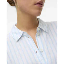Vero Moda dame skjorte VMLINN - Snow White Olga Airy Blue Sale