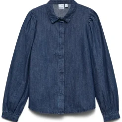 Vero Moda DAME SKJORTE VMNILY - Dark Blue Denim Hot