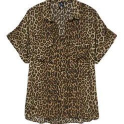 Vero Moda dame skjorte VMBUMPY - Silver Mink LEOPARD Best