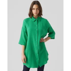 Vero Moda dame skjortekjole VmNatali - Bright Green Outlet