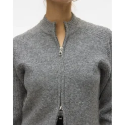 Vero Moda dame strik cardigan VMBANG - Medium grey melange