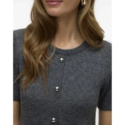 Vero Moda dame strik kjole VMJOHANNA - Medium grey melange Sale