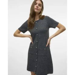 Vero Moda dame strik kjole VMJOHANNA - Medium grey melange Sale