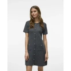 Vero Moda dame strik kjole VMJOHANNA - Medium grey melange Sale