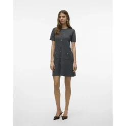 Vero Moda dame strik kjole VMJOHANNA - Medium grey melange Sale