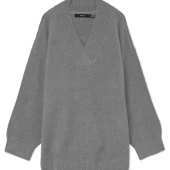 Vero Moda dame strik trøje VMBANG - Medium grey melange