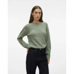 Vero Moda dame strik VMDOFFY - Rifle Green MELANGE Clearance