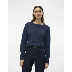 Vero Moda dame strik VMDOFFY - Navy blazer w. black melange Clearance