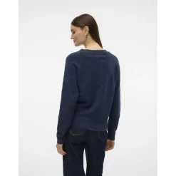 Vero Moda dame strik VMDOFFY - Navy blazer w. black melange Clearance