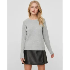 Vero Moda dame strik VMDOFFY - Light Grey Melange Best