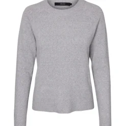 Vero Moda dame strik VMDOFFY - Light Grey Melange Best